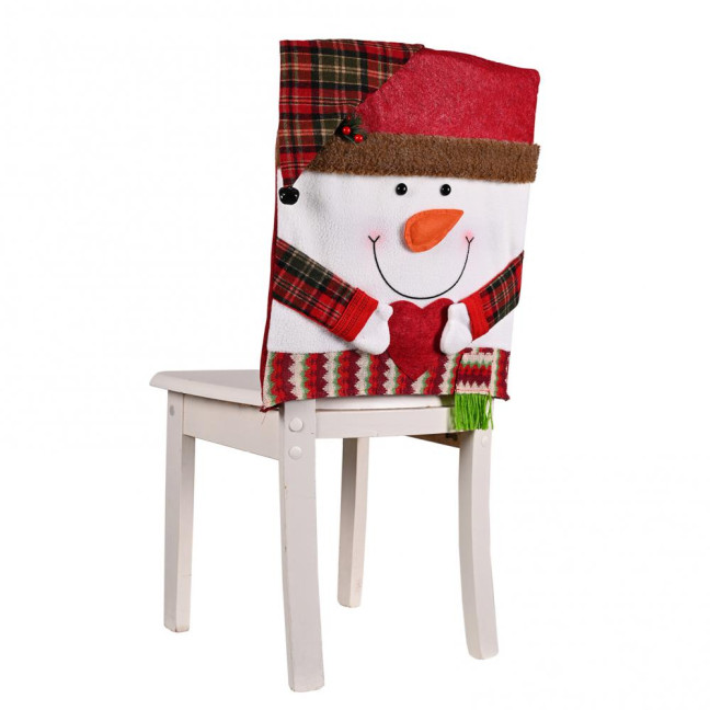 Christmas Chair Cover Cartoon Santa Claus/Snowman/Reindeer Chair Slipcover Holiday Stool Seat Cover for Dining Room Decoration Christmas Chair Cover Cartoon Santa Claus/Snowman/Reindeer Chair Slipcover Holiday Stool Seat Cover for Dining Room Decoration