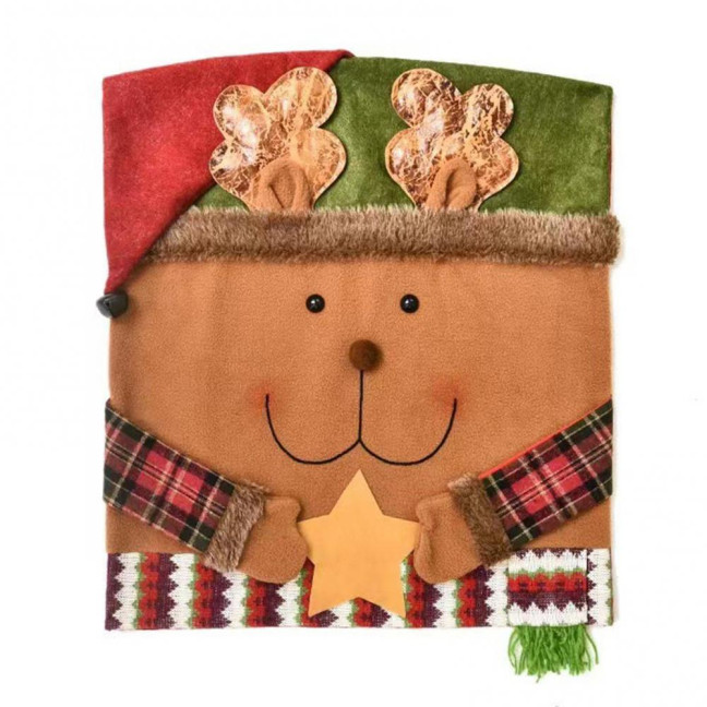 Christmas Chair Cover Cartoon Santa Claus/Snowman/Reindeer Chair Slipcover Holiday Stool Seat Cover for Dining Room Decoration Christmas Chair Cover Cartoon Santa Claus/Snowman/Reindeer Chair Slipcover Holiday Stool Seat Cover for Dining Room Decoration