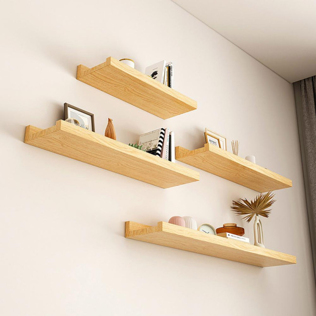 Modern Wall Mounted Storage Rack Strong Load-bearing Simple Installation Bathroom Floating Shelves Display Organizer