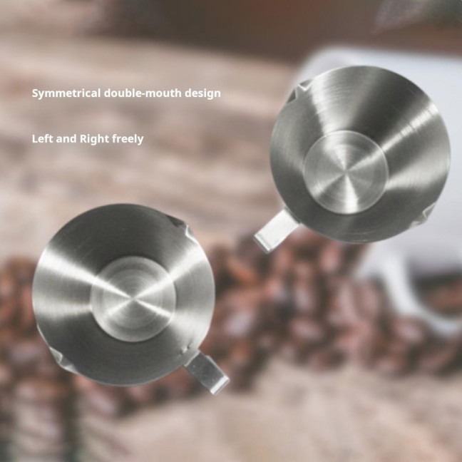 Espresso Measuring Cup Dual Scale Stainless Steel Coffee Cup with V-Shaped Spout 100ml Espresso Shots Cup with Handle Bean Weighing Tool for Barista Cocktails Espresso Measuring Cup Dual Scale Stainless Steel Coffee Cup with V-Shaped Spout 100ml Espresso Shots Cup with Handle Bean Weighing Tool for Barista Cocktails