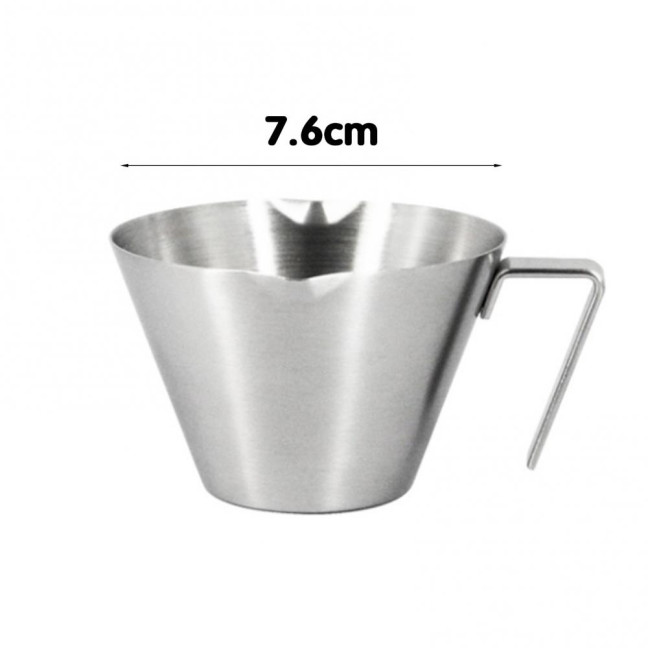 Espresso Measuring Cup Dual Scale Stainless Steel Coffee Cup with V-Shaped Spout 100ml Espresso Shots Cup with Handle Bean Weighing Tool for Barista Cocktails Espresso Measuring Cup Dual Scale Stainless Steel Coffee Cup with V-Shaped Spout 100ml Espresso Shots Cup with Handle Bean Weighing Tool for Barista Cocktails