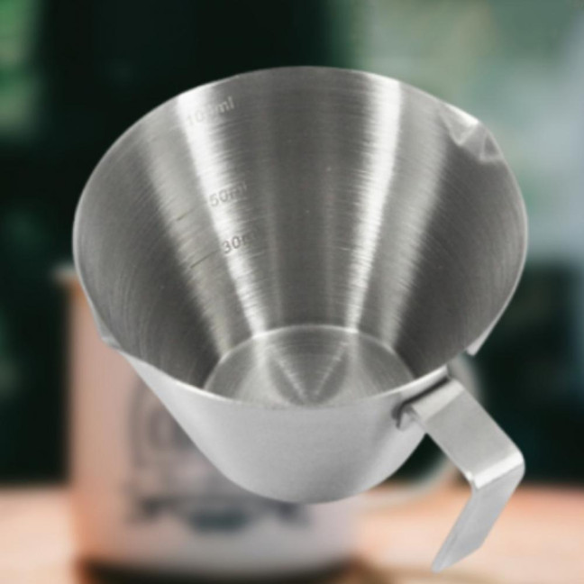 Espresso Measuring Cup Dual Scale Stainless Steel Coffee Cup with V-Shaped Spout 100ml Espresso Shots Cup with Handle Bean Weighing Tool for Barista Cocktails Espresso Measuring Cup Dual Scale Stainless Steel Coffee Cup with V-Shaped Spout 100ml Espresso Shots Cup with Handle Bean Weighing Tool for Barista Cocktails