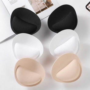 Bra Pad Ultra Thick Good Breathability Bra Insert Triangle Sponge Push Up Bra Pad Women Invisible Insert Swimsuit Bikini Breast Enhancers Chest Cup Pads Accessories
