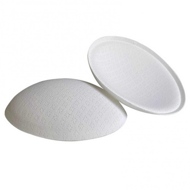 1 Pair Round Sponge Push Up Bra Pads for Women Latex Feel Invisible Insert Swimsuit Bikini Breast Enhancers Chest Cup Pads Accessories for Daily Wear Yoga Parties