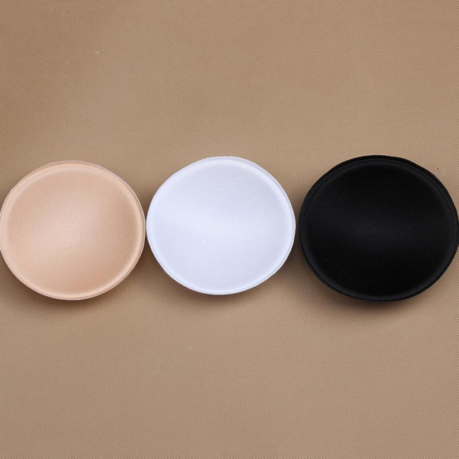 1 Pair Round Sponge Push Up Bra Pads for Women Latex Feel Invisible Insert Swimsuit Bikini Breast Enhancers Chest Cup Pads Accessories for Daily Wear Yoga Parties