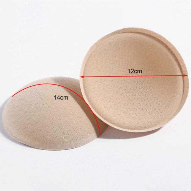 1 Pair Round Sponge Push Up Bra Pads for Women Latex Feel Invisible Insert Swimsuit Bikini Breast Enhancers Chest Cup Pads Accessories for Daily Wear Yoga Parties