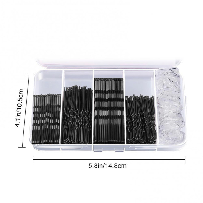 Hair Pins Kit Buns Brown U Shape Pins Hair Ties Set Easy Storage Metal Clips Hairpin Storage Box Weddings Parties Daily Wear Hair Pins Kit Buns Brown U Shape Pins Hair Ties Set Easy Storage Metal Clips Hairpin Storage Box Weddings Parties Daily Wear
