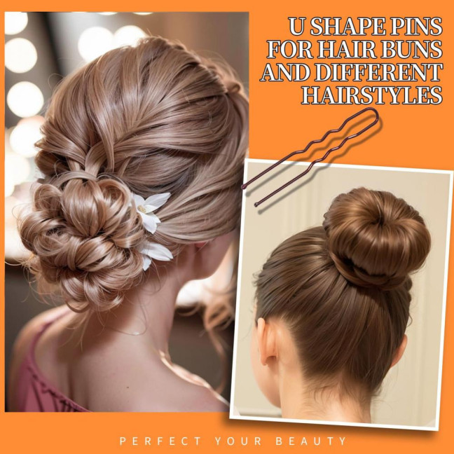 Hair Pins Kit Buns Brown U Shape Pins Hair Ties Set Easy Storage Metal Clips Hairpin Storage Box Weddings Parties Daily Wear Hair Pins Kit Buns Brown U Shape Pins Hair Ties Set Easy Storage Metal Clips Hairpin Storage Box Weddings Parties Daily Wear