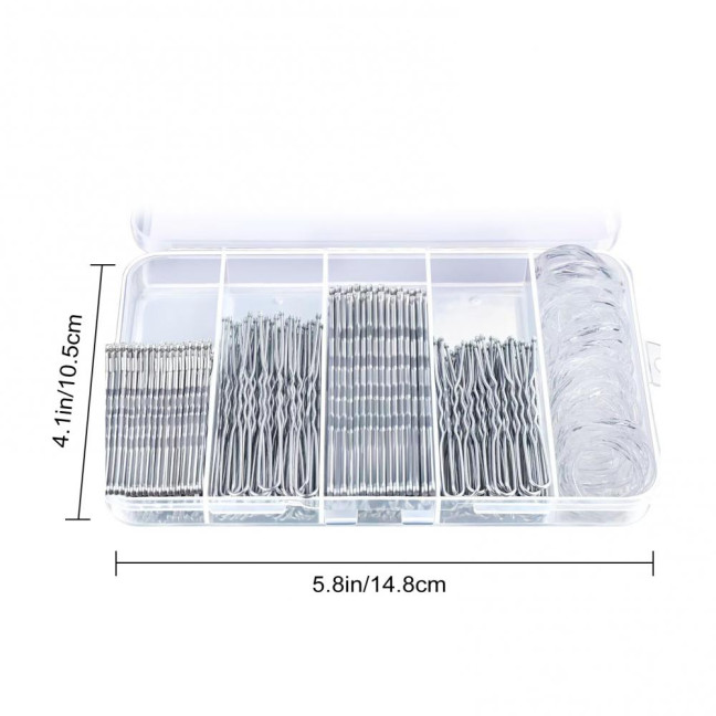 Hair Pins Kit Buns Brown U Shape Pins Hair Ties Set Easy Storage Metal Clips Hairpin Storage Box Weddings Parties Daily Wear Hair Pins Kit Buns Brown U Shape Pins Hair Ties Set Easy Storage Metal Clips Hairpin Storage Box Weddings Parties Daily Wear