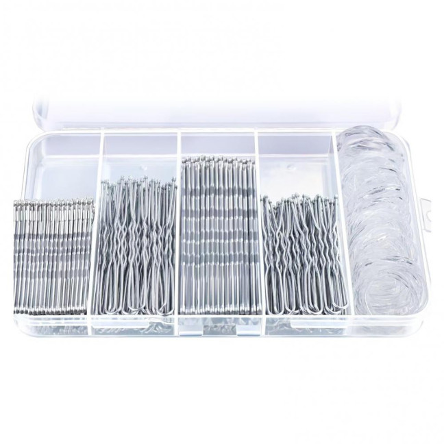 Hair Pins Kit Buns Brown U Shape Pins Hair Ties Set Easy Storage Metal Clips Hairpin Storage Box Weddings Parties Daily Wear Hair Pins Kit Buns Brown U Shape Pins Hair Ties Set Easy Storage Metal Clips Hairpin Storage Box Weddings Parties Daily Wear