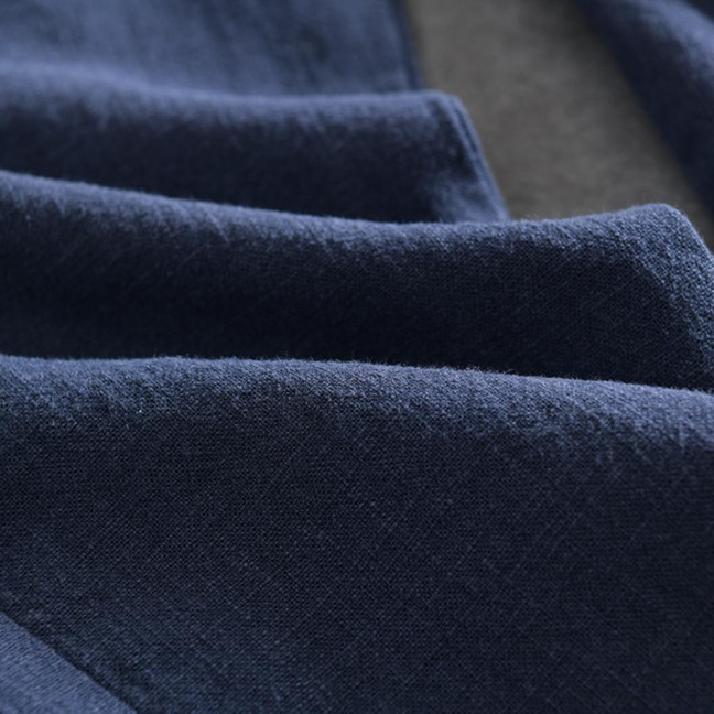 Men Pants with Side Pockets Drawstring Elastic Waist Straight Loose Pure Color Daily Sport Trousers for Vacation Travel Work School