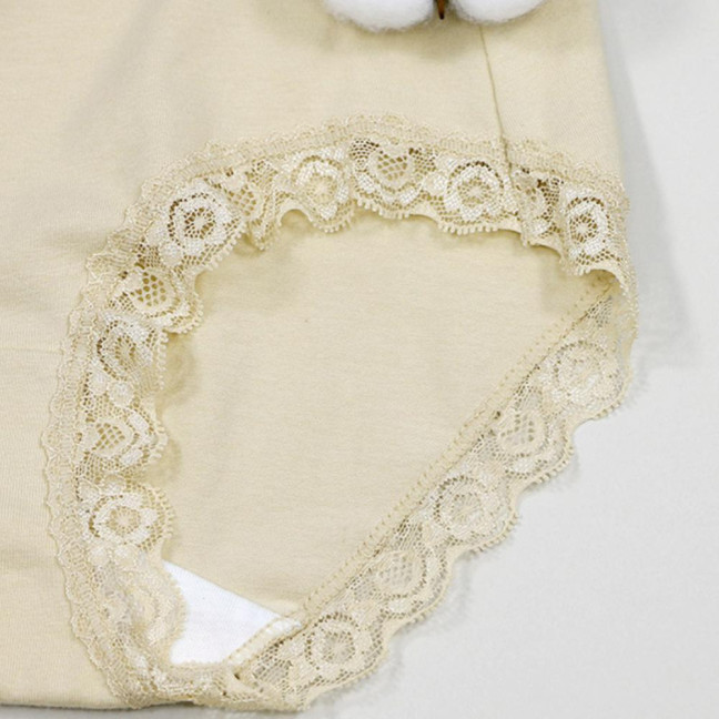Lady Underpants High Waist Plus Slze Lace Trim Butt-covered Tummy Control Solid Color Elastic Cotton Panties Seamless Comfort Daily Sport Briefs Lady Underpants High Waist Plus Slze Lace Trim Butt-covered Tummy Control Solid Color Elastic Cotton Panties Seamless Comfort Daily Sport Briefs