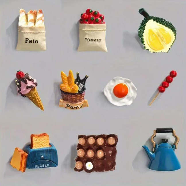 3D Simulated Food Fridge Magnet Cartoon Fried Egg Durian Ice Cream Cone Tomato Bread Maker Coffee Mug Refrigerator Magnet Home Office Kitchen Decoration 3D Simulated Food Fridge Magnet Cartoon Fried Egg Durian Ice Cream Cone Tomato Bread Maker Coffee Mug Refrigerator Magnet Home Office Kitchen Decoration