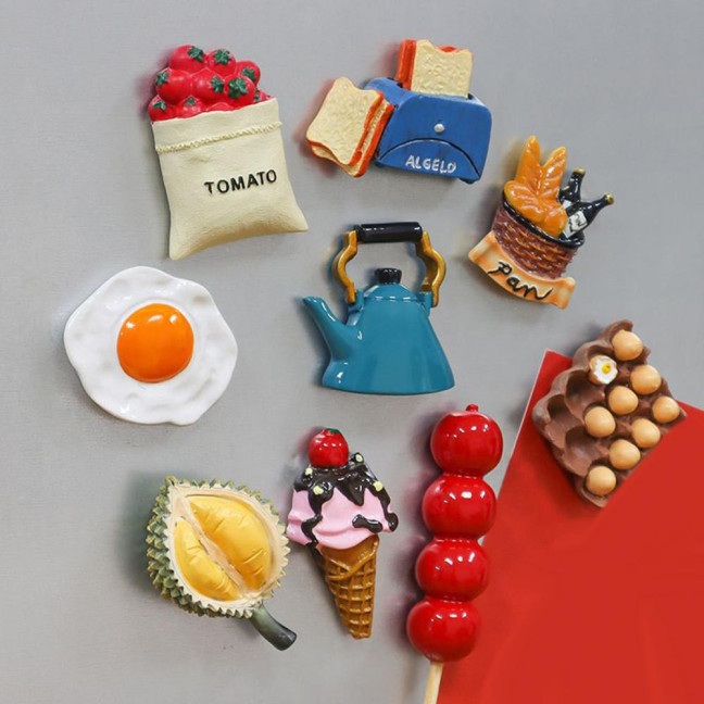 3D Simulated Food Fridge Magnet Cartoon Fried Egg Durian Ice Cream Cone Tomato Bread Maker Coffee Mug Refrigerator Magnet Home Office Kitchen Decoration 3D Simulated Food Fridge Magnet Cartoon Fried Egg Durian Ice Cream Cone Tomato Bread Maker Coffee Mug Refrigerator Magnet Home Office Kitchen Decoration