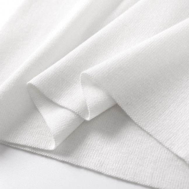 Women Sweater Half High Collar Half Sleeve Knitting Tops Solid Color Slim Fit Sweater Tops Commuting Street Wear