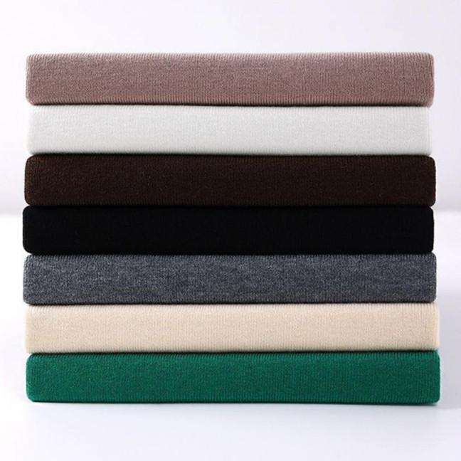 Women Sweater Half High Collar Half Sleeve Knitting Tops Solid Color Slim Fit Sweater Tops Commuting Street Wear