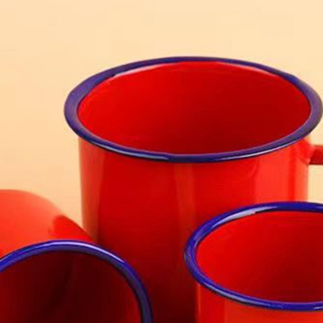 Ceramic Coffee Mug Handmade Tea Cup with Handle Retro Solid Color Water Cup Large Capacity Tumbler Travel Cups for Outdoor Activities