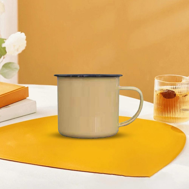 Ceramic Coffee Mug Handmade Tea Cup with Handle Retro Solid Color Water Cup Large Capacity Tumbler Travel Cups for Outdoor Activities