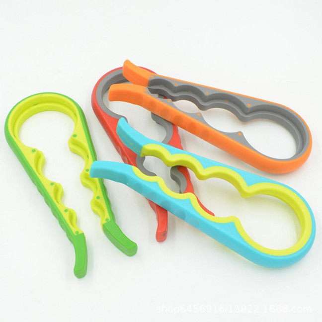 Arthritis Clamp Bottle Opener 4-in-1 Non-Slip Rubber Grip Can Opener Jar Lid Remover Tool for Weak Hands Seniors Kitchen Gadget for All Ages