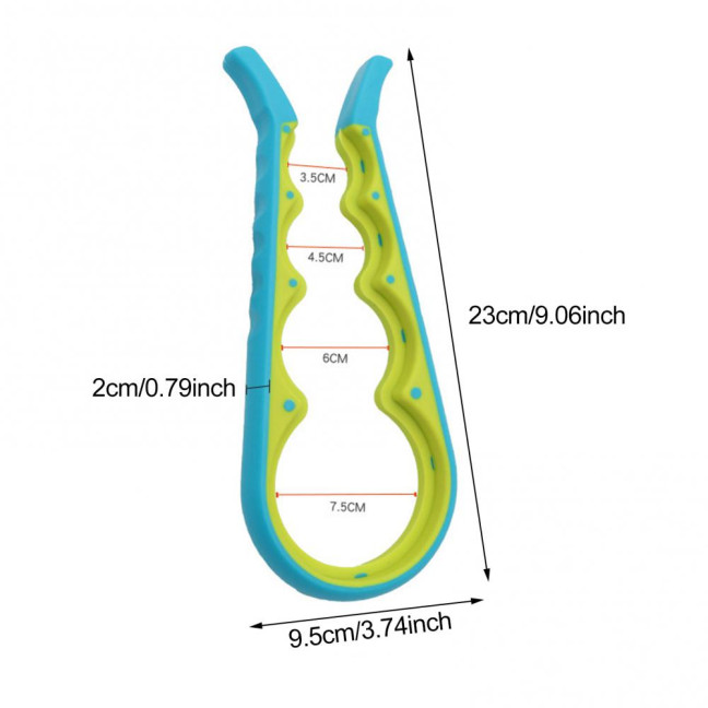 Arthritis Clamp Bottle Opener 4-in-1 Non-Slip Rubber Grip Can Opener Jar Lid Remover Tool for Weak Hands Seniors Kitchen Gadget for All Ages