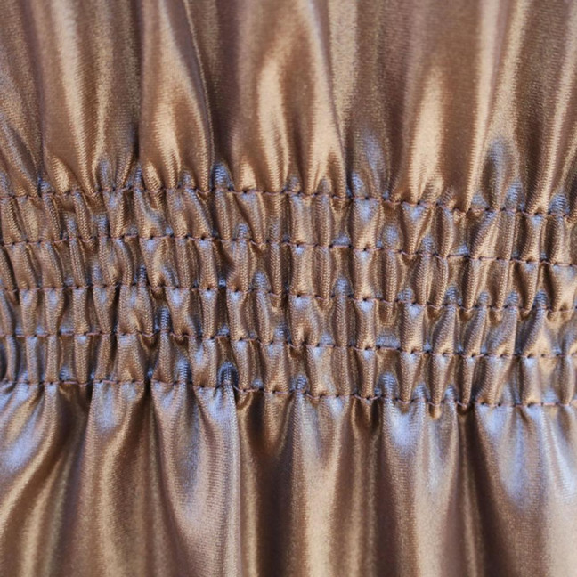 Women Coat Elastic Slim Waist Smooth Surface Faux Leather Turn-down Collar Jacket Mid Length Solid Color Double-breasted Outerwear 