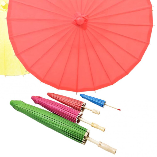 20/30/40/60/85CM Colorful Paper Umbrella Chinese Style DIY Crafts Decorative Oil-paper Painting Umbrella Bamboo Handle Oriental Parasol Party Favors 