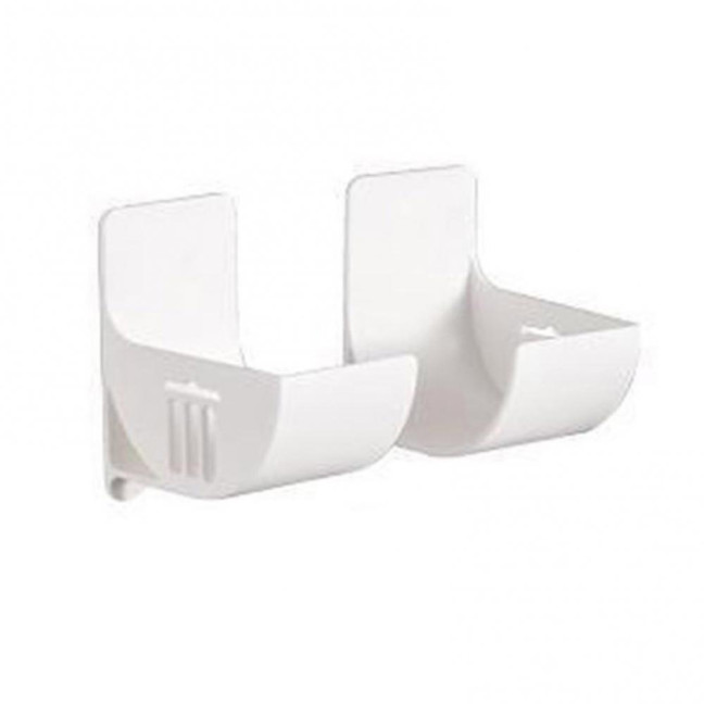 1 Pair Kitchen Storage Rack Organizer Drill-Free Installation Wall-Mounted Multi-Purpose Shelf Plastic Wrap Trash Bags Organizer