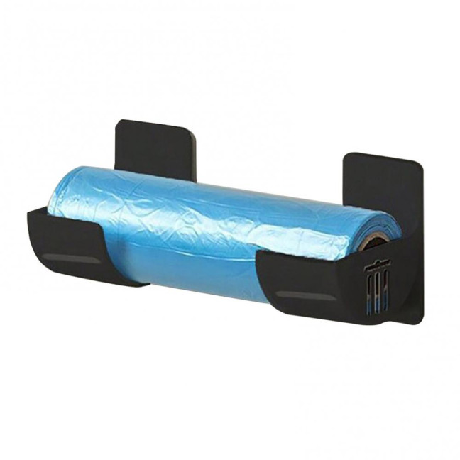 1 Pair Kitchen Storage Rack Organizer Drill-Free Installation Wall-Mounted Multi-Purpose Shelf Plastic Wrap Trash Bags Organizer