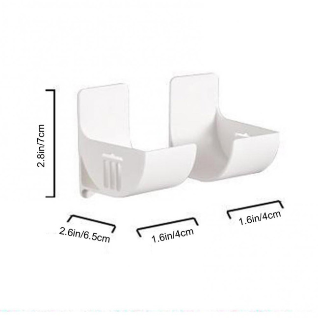 1 Pair Kitchen Storage Rack Organizer Drill-Free Installation Wall-Mounted Multi-Purpose Shelf Plastic Wrap Trash Bags Organizer