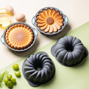 Silicone Cake Mold Nonstick Round Charlotte Cake Pan for Cheese Cake Chocolate BPA-Free Easy Release Fondant Molds Gift for Bakers