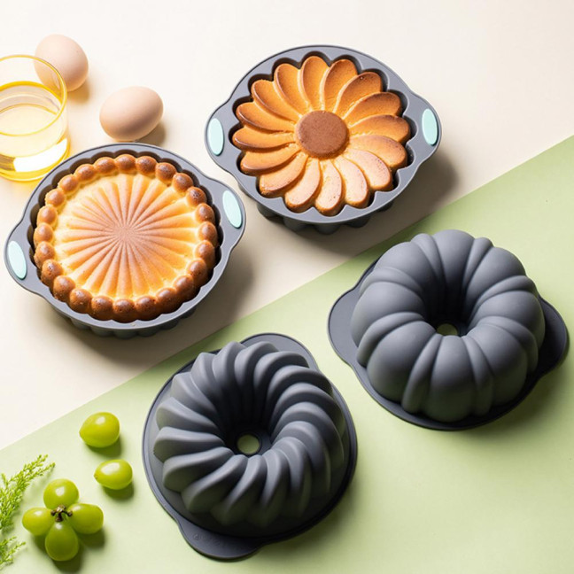 Silicone Cake Mold Nonstick Round Charlotte Cake Pan for Cheese Cake Chocolate BPA-Free Easy Release Fondant Molds Gift for Bakers Silicone Cake Mold Nonstick Round Charlotte Cake Pan for Cheese Cake Chocolate BPA-Free Easy Release Fondant Molds Gift for Bakers