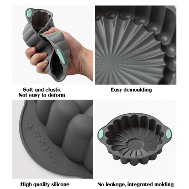 Silicone Cake Mold Nonstick Round Charlotte Cake Pan for Cheese Cake Chocolate BPA-Free Easy Release Fondant Molds Gift for Bakers Silicone Cake Mold Nonstick Round Charlotte Cake Pan for Cheese Cake Chocolate BPA-Free Easy Release Fondant Molds Gift for Bakers