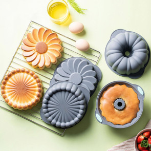 Silicone Cake Mold Nonstick Round Charlotte Cake Pan for Cheese Cake Chocolate BPA-Free Easy Release Fondant Molds Gift for Bakers