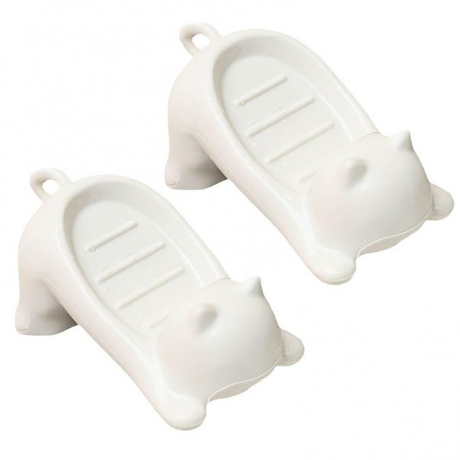 1/2Pcs Bathroom Soap Holder Non-Slip Design Fast Drainage Adorable Cat Soap Dish Easy Cleaning Soap Saver 1/2Pcs Bathroom Soap Holder Non-Slip Design Fast Drainage Adorable Cat Soap Dish Easy Cleaning Soap Saver