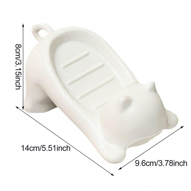 1/2Pcs Bathroom Soap Holder Non-Slip Design Fast Drainage Adorable Cat Soap Dish Easy Cleaning Soap Saver 1/2Pcs Bathroom Soap Holder Non-Slip Design Fast Drainage Adorable Cat Soap Dish Easy Cleaning Soap Saver
