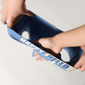 Men Boxer Underwear with Ball Support Letter Print Elastic Mid-rise Separated Pouch Moisture-Wicking Boxers