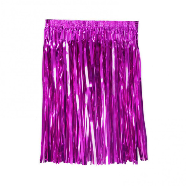 Hawaii Skirt Elastic Mid-rise Adults Kids Mini Skirt Rain Fringe Tassels Adjustable Curtain Bright Colors Beach Dance Skirt