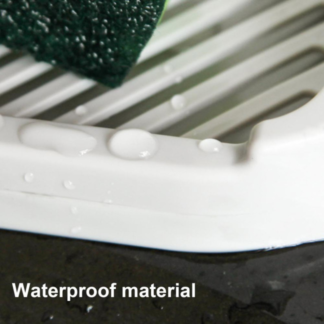 Plastic Storage Rack with Removable Base Smooth Edges 2 Poles Water Outlet Versatile Kitchen Organizer