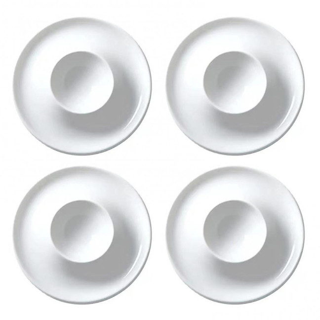 4/6Pcs White Egg Cups Food Grade BPA Free High Durability Compact Size Portable Boiled Egg Holders Set