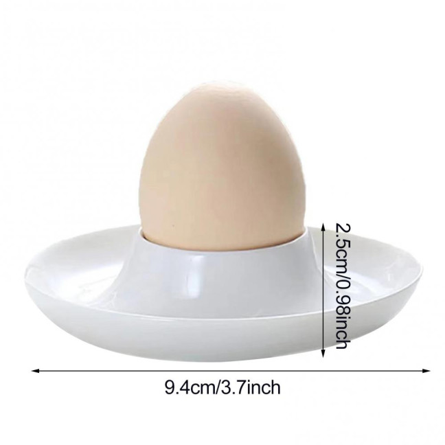 4/6Pcs White Egg Cups Food Grade BPA Free High Durability Compact Size Portable Boiled Egg Holders Set