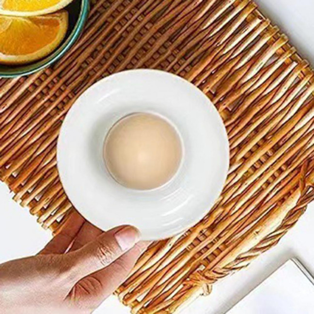 4/6Pcs White Egg Cups Food Grade BPA Free High Durability Compact Size Portable Boiled Egg Holders Set