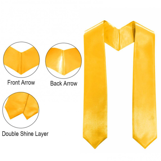 3 Pcs/Set Graduation Costume Matte Graduation Cap Shoulder Stoles And Gown Set Unisex Loose Fit Gown for High School College Postgrad Graduation Ceremonies