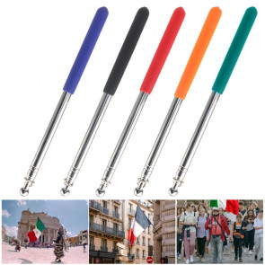1.2/1.6M Telescopic Tour Guide Flag Pole with Non-slip Handle Heavy Duty Stainless Steel Extendable Teacher Pointer Banner Handheld Flag Pole 