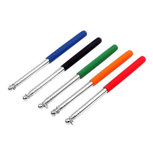 1.2/1.6M Telescopic Tour Guide Flag Pole with Non-slip Handle Heavy Duty Stainless Steel Extendable Teacher Pointer Banner Handheld Flag Pole 