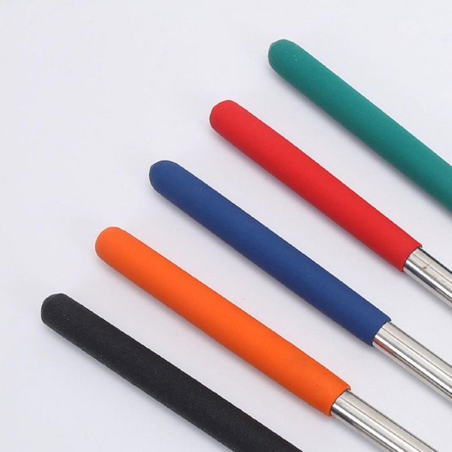 1.2/1.6M Telescopic Tour Guide Flag Pole with Non-slip Handle Heavy Duty Stainless Steel Extendable Teacher Pointer Banner Handheld Flag Pole 