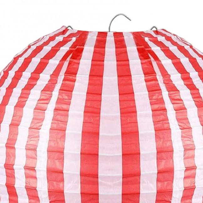 Red And White Stripes Paper Lanterns Chinese New Year Hanging Lantern Decoration for Carnival Circus Wedding Spring Festival Decor