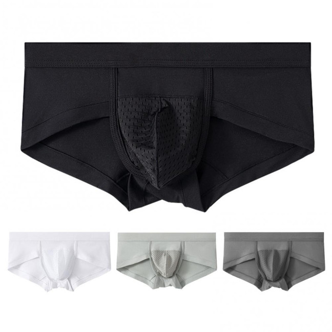 Men Briefs Modal Fabric High Elasticity Breathable Underwear U-Convex Mid-Waist Design Panties Daily Wear