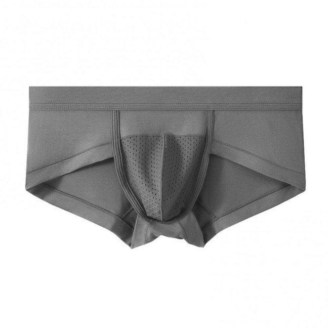 Men Briefs Modal Fabric High Elasticity Breathable Underwear U-Convex Mid-Waist Design Panties Daily Wear