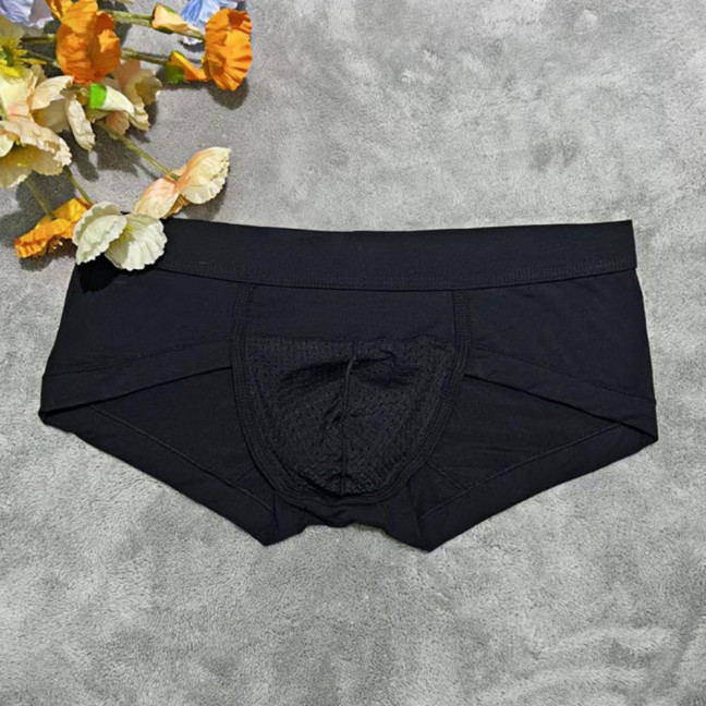 Men Briefs Modal Fabric High Elasticity Breathable Underwear U-Convex Mid-Waist Design Panties Daily Wear