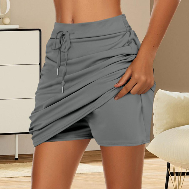Women Golf Tennis Skort with Inner Shorts High Waist Wide Waistband Solid Color Athletic Skirt Sports Daily Wear Women Golf Tennis Skort with Inner Shorts High Waist Wide Waistband Solid Color Athletic Skirt Sports Daily Wear
